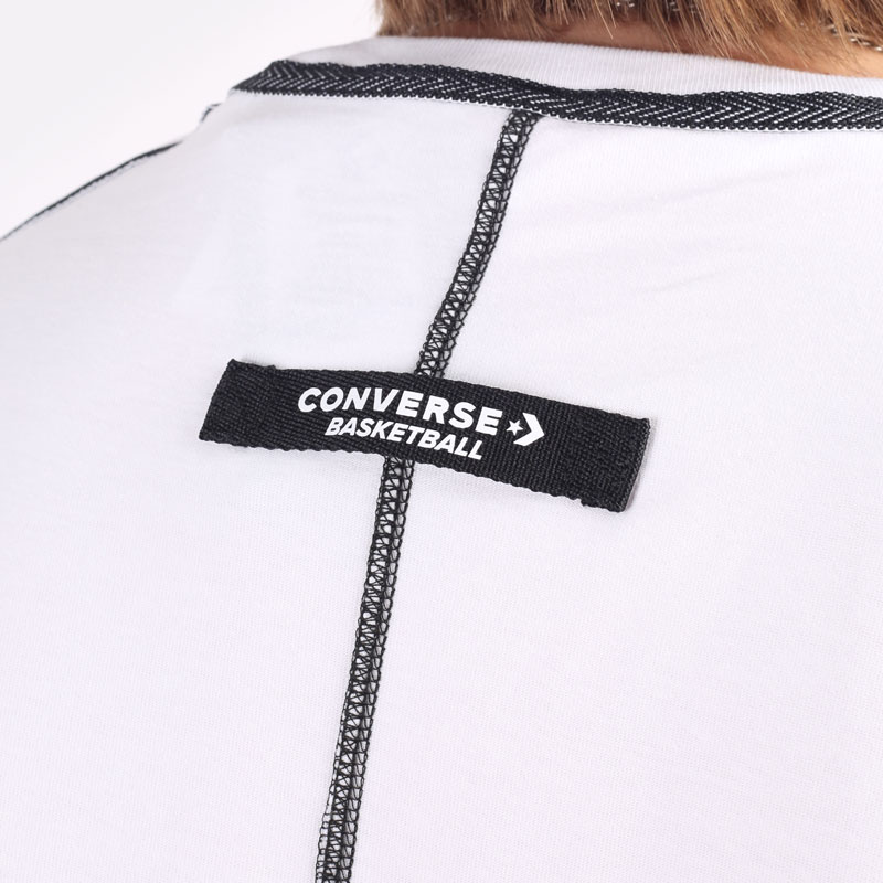 мужская белая футболка Converse Crossover Tee 10020975101 - цена, описание, фото 6